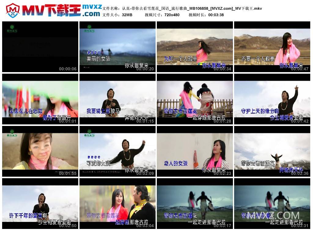 认真-带你去看雪莲花_国语_流行歌曲_MB106858